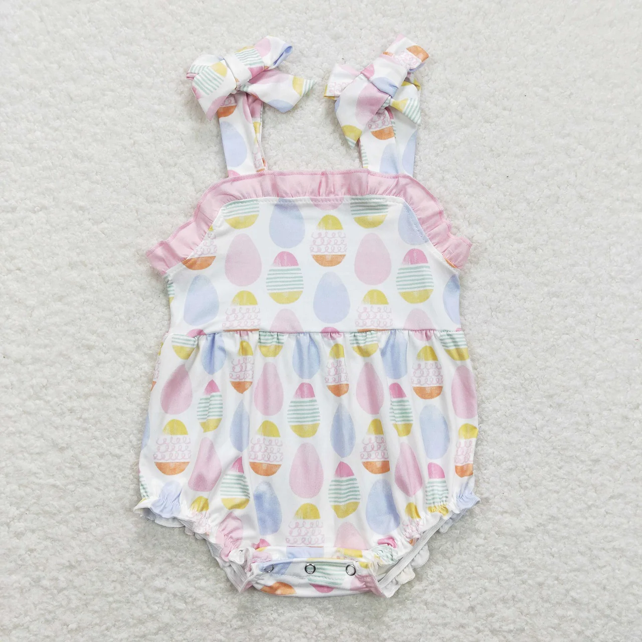 Baby Boy Sleeveless Eggs Easter One Piece Romper