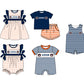 ( Moq 5 Each Style ) Sibling Baby Boys Girls Kids Team Rompers Dress Set Clothes