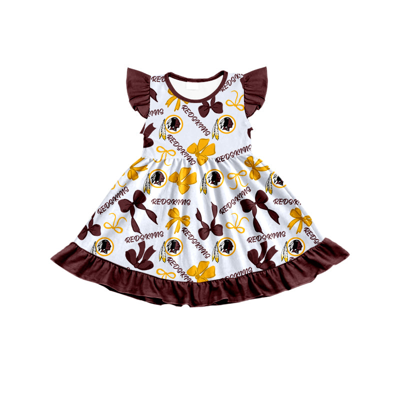 ( Moq 5 each style ) Baby Girl Toddler Team Bows Sibling Dress Set 7.9