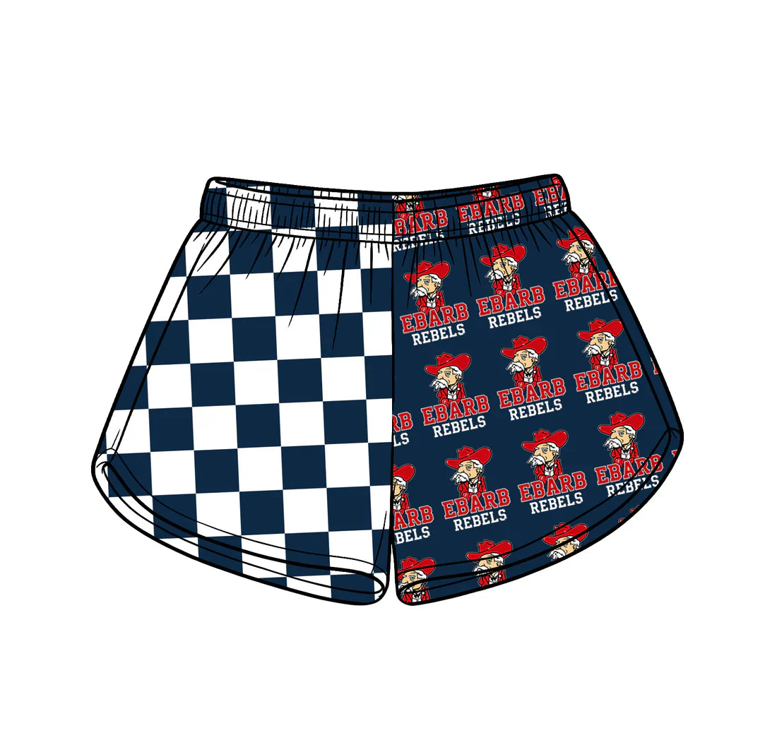 ( Moq 5 ) Baby Girls Kids Checked Team Shorts Summer Clothes