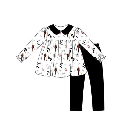 Baby Girl Toddler Singer Tunic Black Pants Set