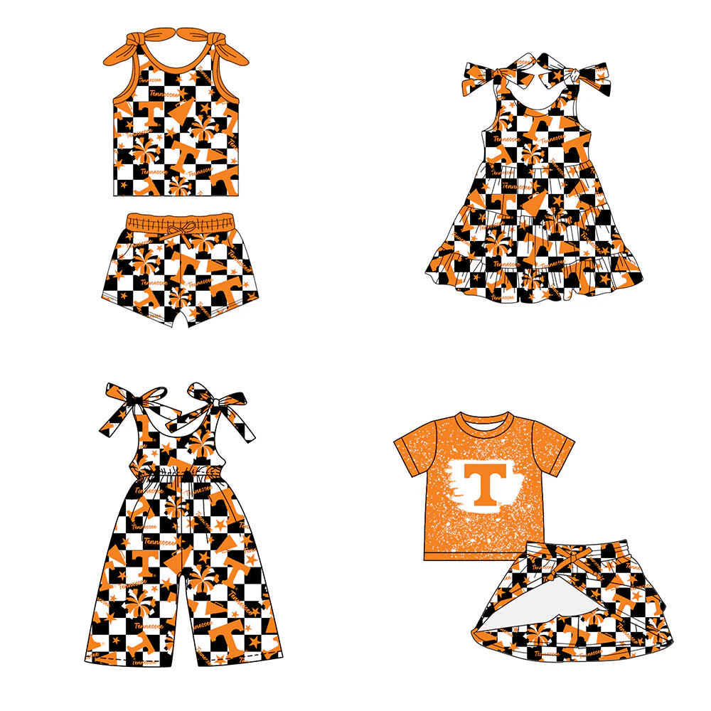 ( Moq 5 each style ) Baby Girl Toddler Cheer Sibling T Team Romper Dress Set 7.16