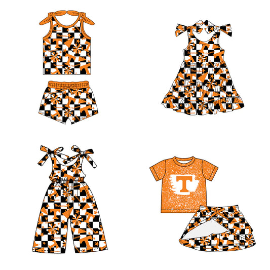 ( Moq 5 each style ) Baby Girl Toddler Cheer Sibling T Team Romper Dress Set 7.16