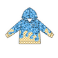 ( Moq 5 each style ) Baby Boy Girl Team Cheer Sibling Shirt Blue Bows Dress Set 8.18