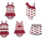 ( Moq 5 Each Style ) Baby Boys Girls Pigs Sibling Team Sets Swimsuits Football Clothes