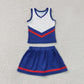 Baby Girls Kids Sleeveless Vest Navy Skirt Shorts Set Yoga Active Team Clothes RTS