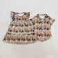 Sibling Baby Boys Girls Kids Short Sleeves Dogs Football Team Shirt Dress RTS