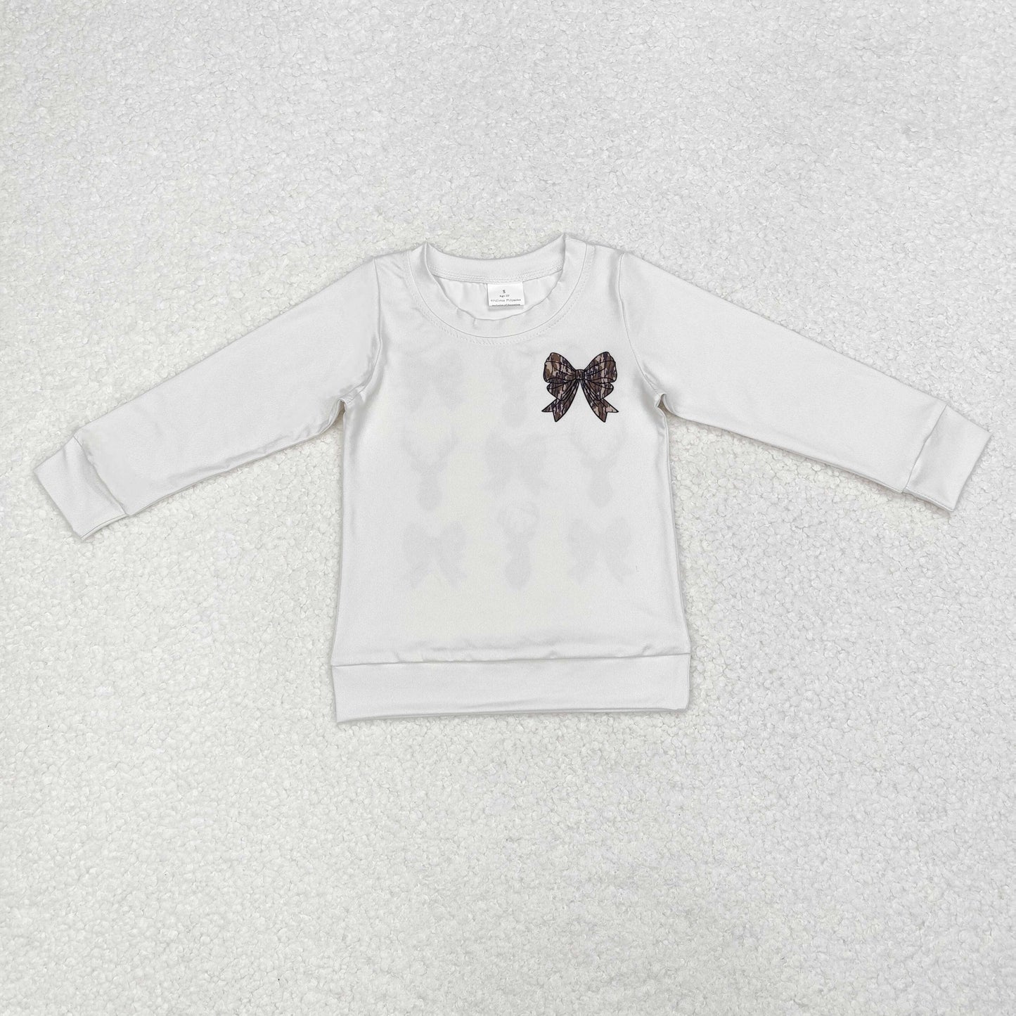 Baby Girl Long Sleeves Bows Deer Hunting Shirt Tops