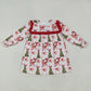 Baby Girl Long Sleeves Christmas Santa Tree Bows Plaid Sibling Romper Dress Set RTS