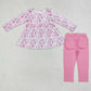 Baby Girl Long Sleeves Christmas Tree Tunic Pocket Pants Set