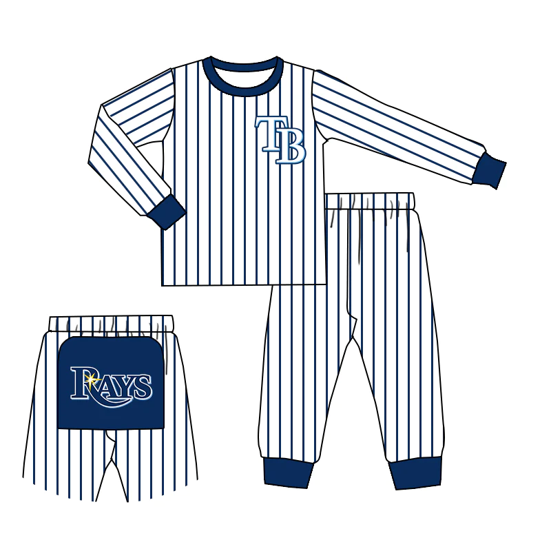 Baby Boy Long Sleeve Striped Shirt Pants Kids Team Pajamas Set