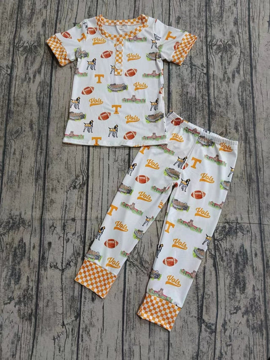 Baby Boy Short Sleeves Team Dog Shirt Pants Pajamas Set Moq 5