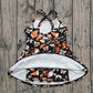 Baby Girl Sleeveless Orange Football Bows Cheer Summer Yoga Active Dress RTS