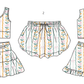 ( Moq 5 Each Style ) Baby Girls Kids Flower Bows Sibling Shorts Sets Clothes