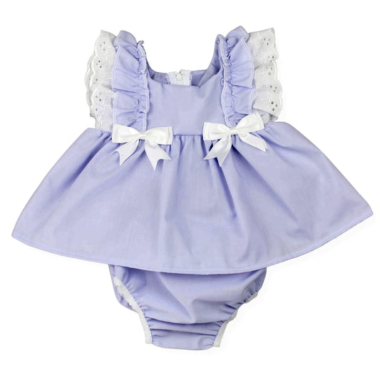 ( Moq 5 )  Preorder Baby Girls Infant Short Sleeves Bows Purple Ruffle Bubble Romper Clothes