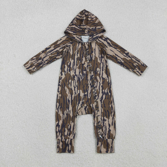 Baby Boys Camo Long Sleeves Zipper Hoodie Southern Romper RTS