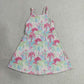 Baby Girls Kids Straps Colorful Tree Yoga Shorts Knee Length Dress RTS