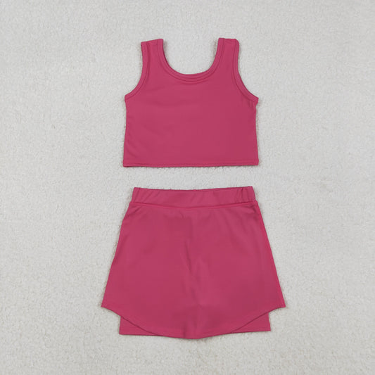 Baby Girl Sleeveless Watermelon Red Vest Tops Shorts Skirt Skort Yoga Active Set RTS