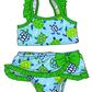 ( Moq 5 Each Style ) Sibling Baby Girls Kids Summer Tops Ruffle Shorts Green Bows Sets Swimsuits