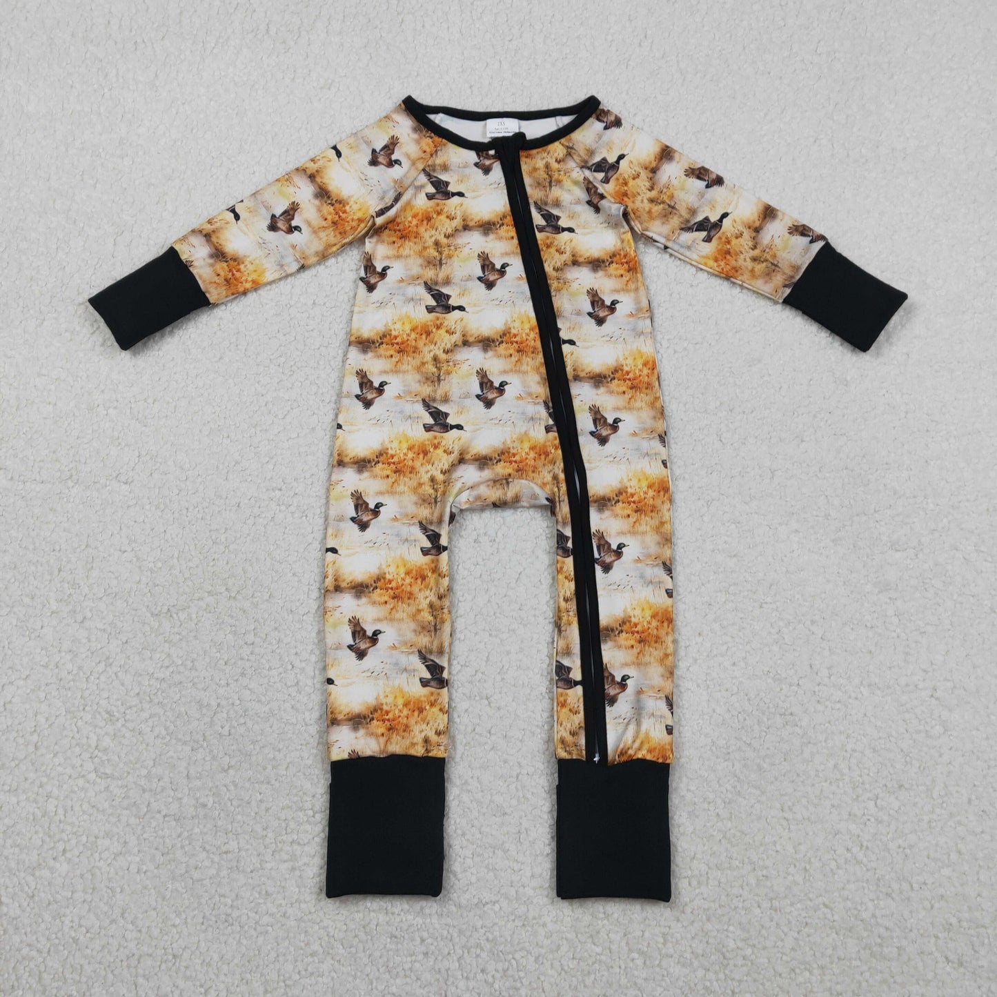 Baby Boys Infant Long Sleeves Ducks Zipper Sleeper Romper RTS