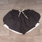 ( No moq ) Preorder Adult Women Dots Black Yoga Active Ruffle Shorts Bottom Clothes
