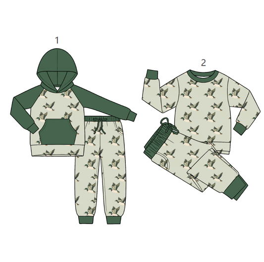 ( Moq 5 Each Style ) Sibling Baby Boys Kids Long Sleeves Shirts Pants Sets Ducks Clothes