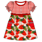 Baby Girl Short Sleeves Strawberry Flower Sibling Romper Dress Clothes Set ( Moq 5 Each Design )