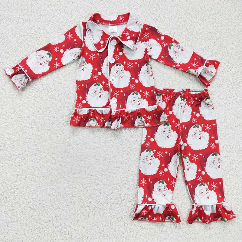 Promotion 6 C7-24 Christmas Baby Boy Pants Pajamas Red Sleepwear Set