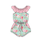 Moq 3 Pre-order SR1302 Baby Girl Floral Pocket Shorts Summer Jumpsuit