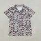 Adult Men Short Sleeves Dark Grey Camo Buttons Cardigan Shirt Tops RTS