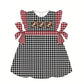 Moq 5 Baby Girl Short Sleeves Football Plaid Dress