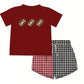 Moq 5 Baby Boy Short Sleeves Football Shirt Plaid Shorts Set