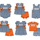 ( Moq 5 ) Baby Boys Toddler Short Sleeves AU Shirt Stripes Shorts Team Summer Set