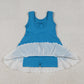 Baby Girl Sleeveless Yoga Active Lace Ruffle Blue Knee Length Dress RTS