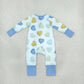 Sibling Baby Boys Girls Kids Long Sleeves Valentine Hearts Stripes Zipper Rompers Set Clothes RTS