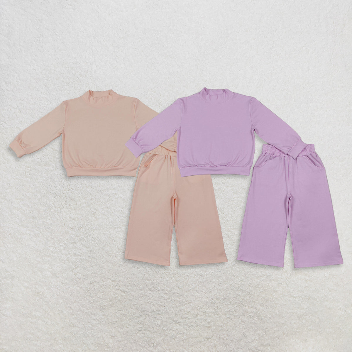 Sibling Baby Girl Kids Long Sleeves Shirts Pockets Pants Cotton Sets Clothes RTS