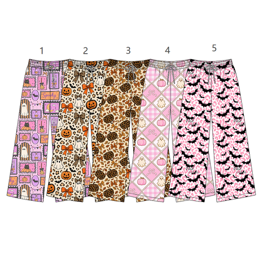 ( Moq 5 ) Custom Adult Women Bows Pumpkins Halloween Pants Bottom Clothes