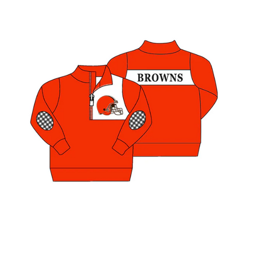 Baby Boy Red Long Sleeves Team Zip Pullover Shirt