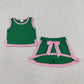 Sibling Baby Girls Kids Sleeveless Cotton Tops Pockets Skirts Shorts Sets Summer Clothes RTS