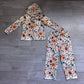Baby Girls Kids Flower Long Sleeves Hoodie Shirt Pockets Pants Set Clothes RTS