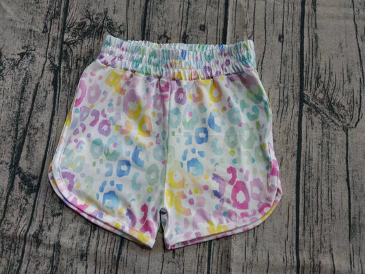 ( Moq 5  ) Baby Girl Colorful Leopard Shorts Bottoms