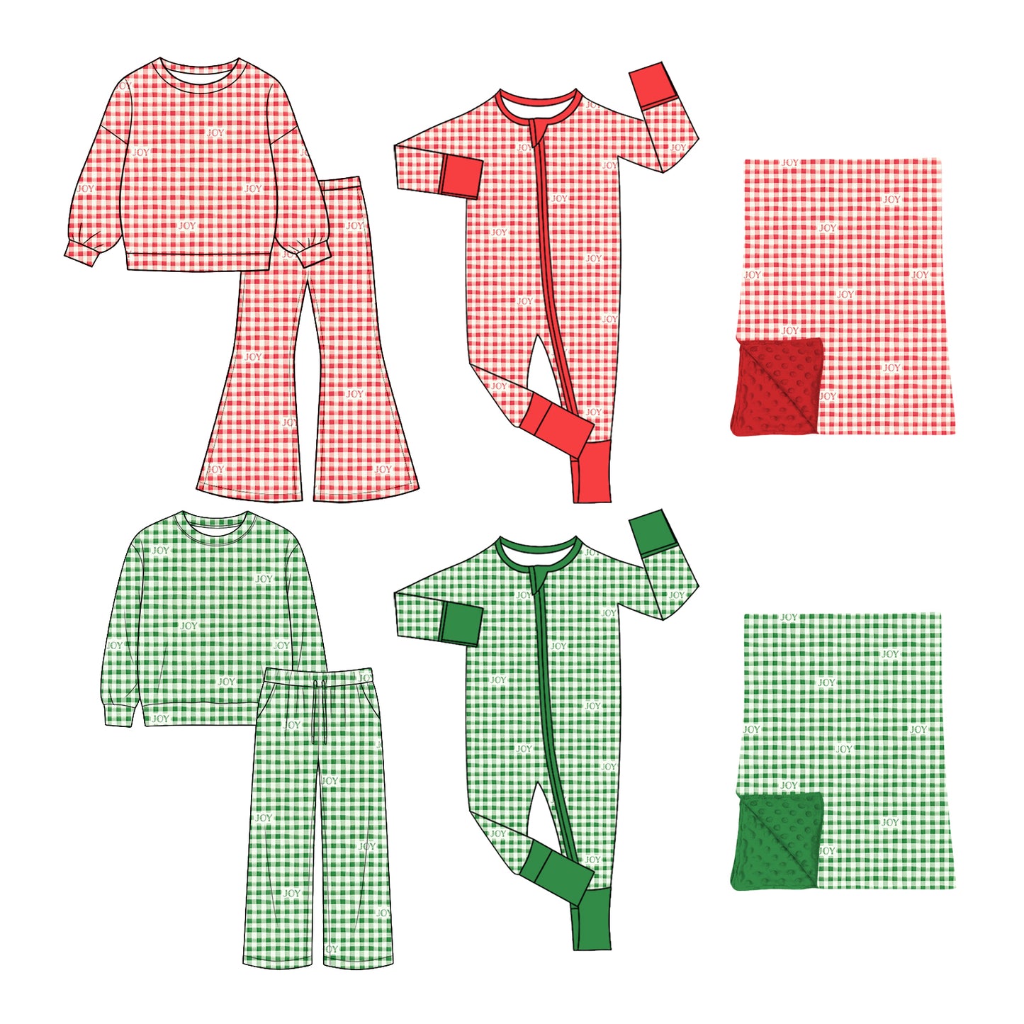 ( Moq 5 ) Sibling Baby Boys Girls Kids Long Sleeves Plaid Sets Rompers Blankets Clothes