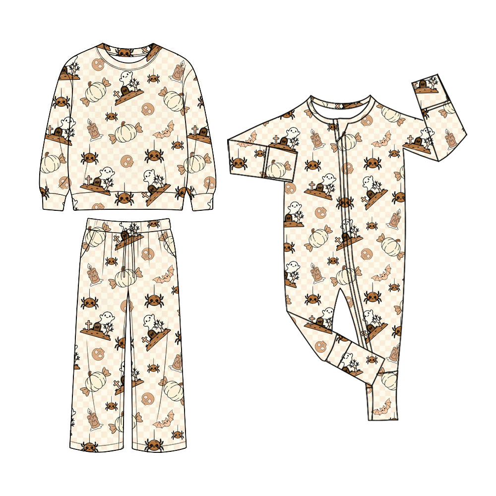 ( Moq 5 Each Style ) Sibling Baby Girls Kids Long Sleeves Halloween Romper Set Clothes