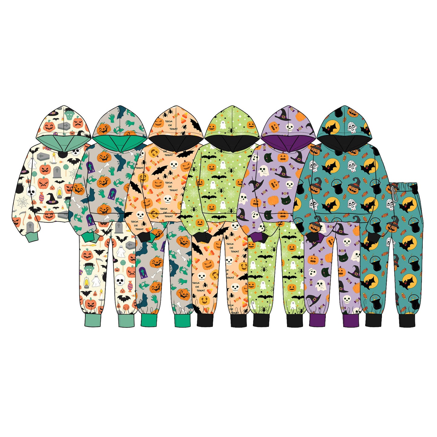 ( Moq 5 Each Style ) Sibling Baby Boys Kids Long Sleeves Pumpkins Halloween Hoodie Shirts Pants Sets Clothes
