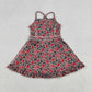 Baby Girls Kids Straps A Camo Print Team Yoga Ruffle Knee Length Dress RTS