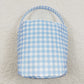 BA0161 Baby Boy Blue Checkered Baskets Easter Rabbit Bag