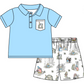 Baby Boy Girl Short Sleeves Easter Rabbit Sibling Matching Dress Romper Blue Clothes Set Moq 5 Each style