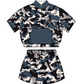 Baby Boy Sibling Grey Blue Camo Green Shirt Romper Set Moq 5