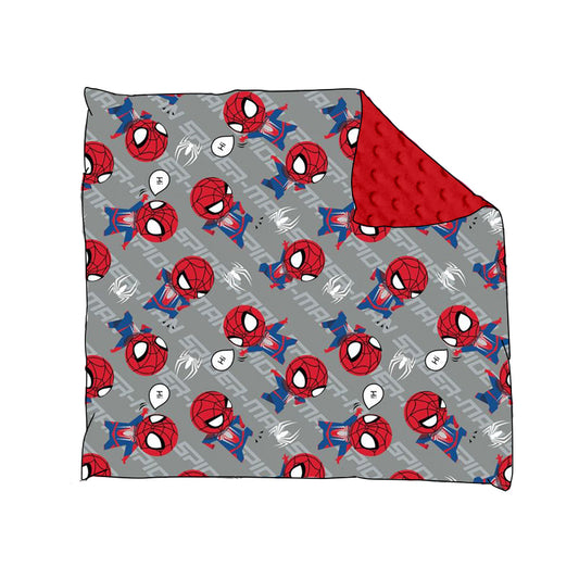 Baby Boy Cartoon Grey Red Blanket Moq 5