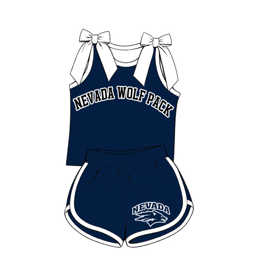 ( Moq 5 ) Baby Girls Kids Sleeveless Bows Shirt Shorts Team Set Clothes